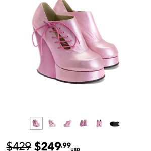 John Fleuvog pink disco shoes size 9